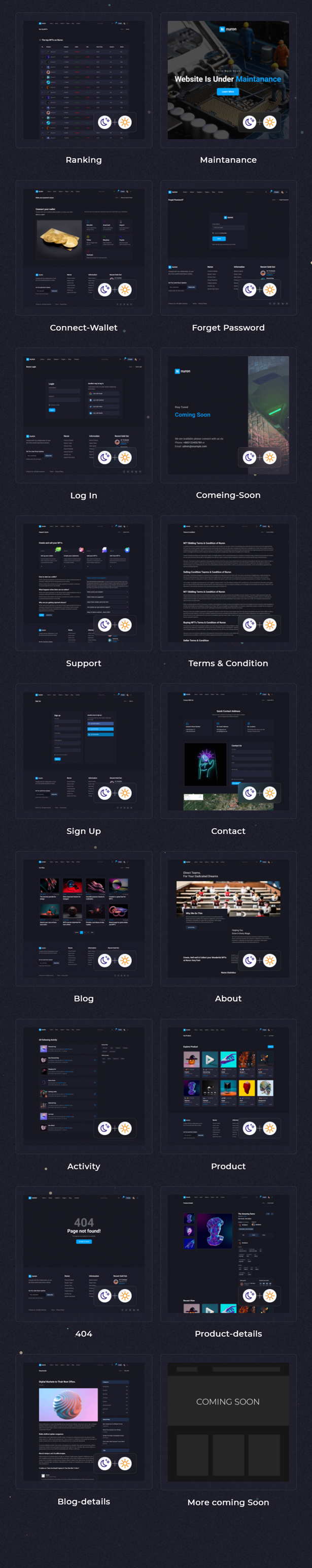 Nuron - NFT Marketplace HTML Template - 8